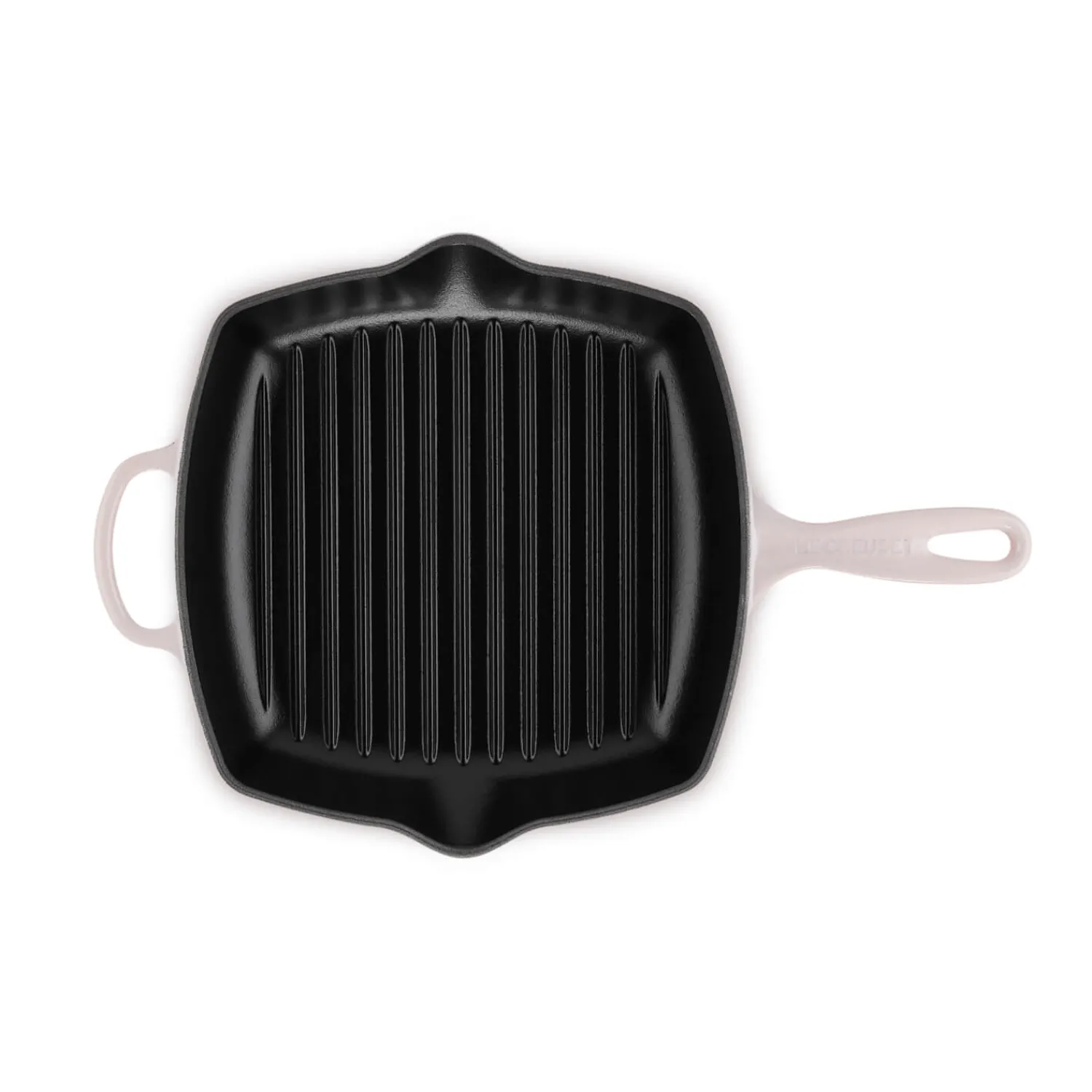 Le Creuset Signature Cast Iron 26cm Square Grillit - Shell Pink