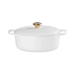 Le Creuset Signature Cast Iron 27cm Oval Casserole - White