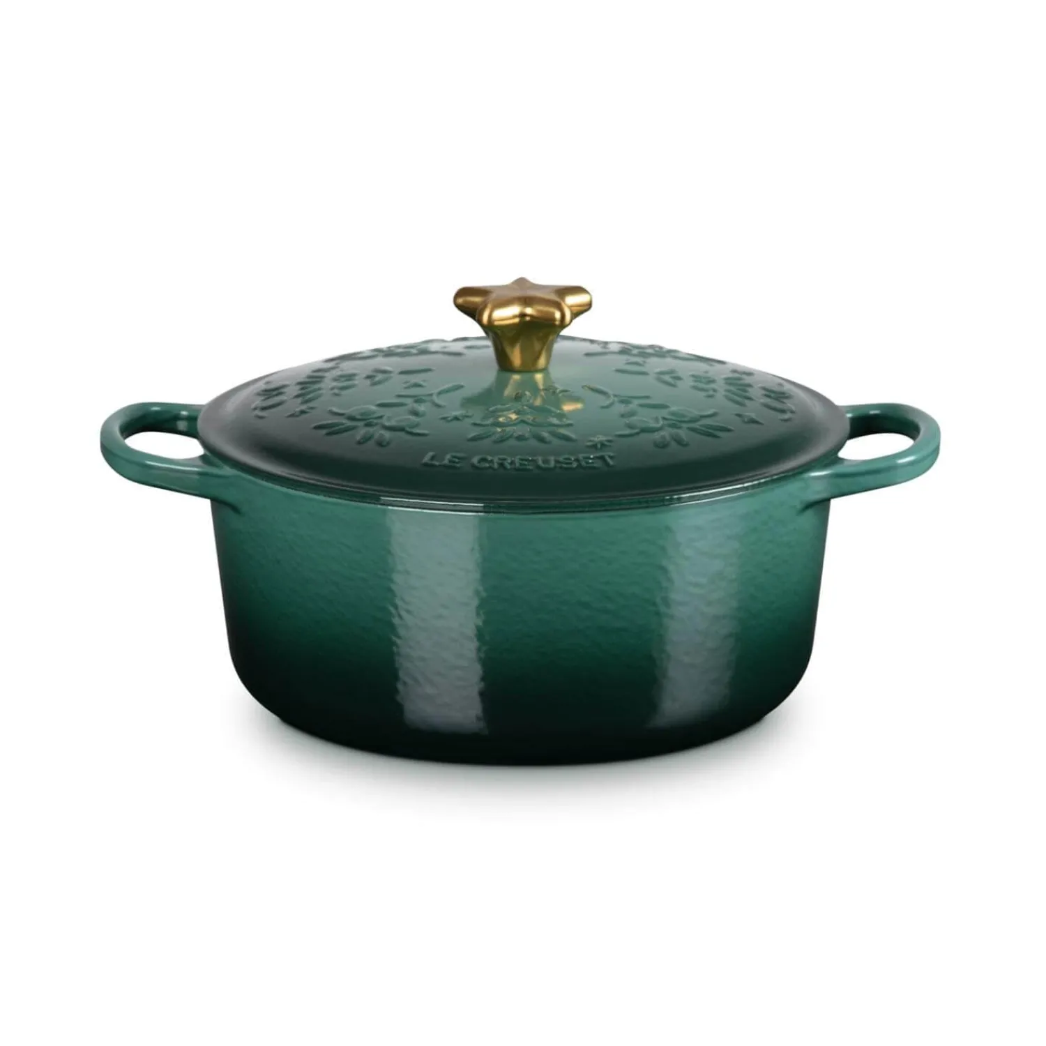 Le Creuset Signature Cast Iron 24cm Christmas Noel Casserole - Artichaut