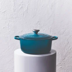 Le Creuset Signature Cast Iron 26cm Round Casserole - Deep Teal