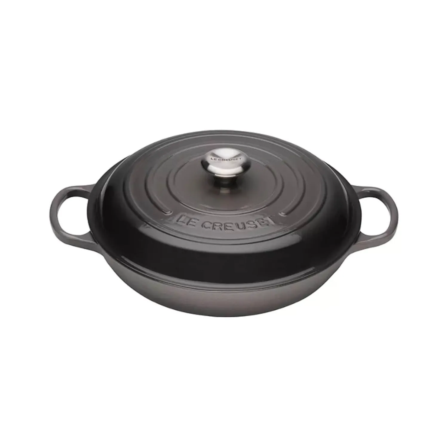 Le Creuset Signature Cast Iron 30cm Shallow Casserole - Flint