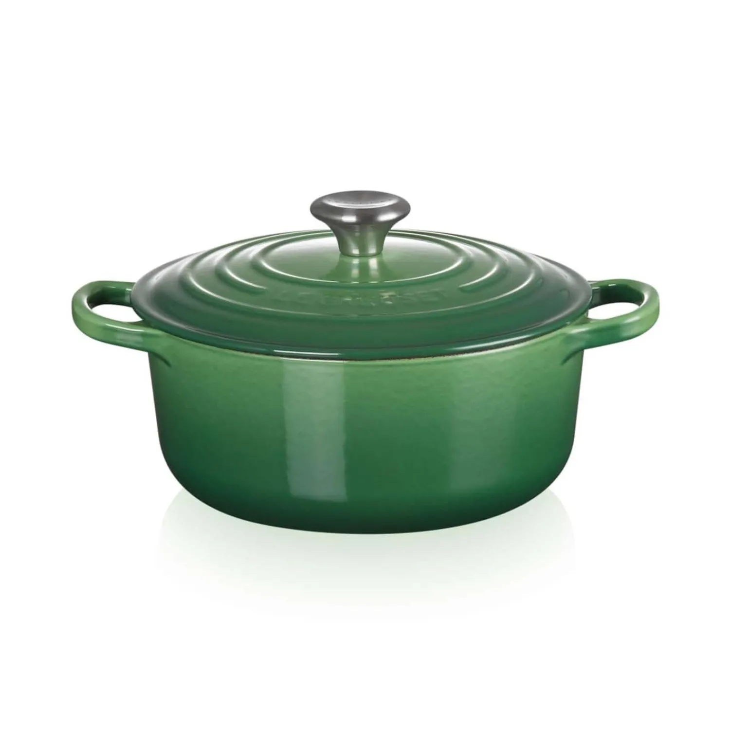 Le Creuset Signature Cast Iron 24cm Round Casserole - Bamboo Green