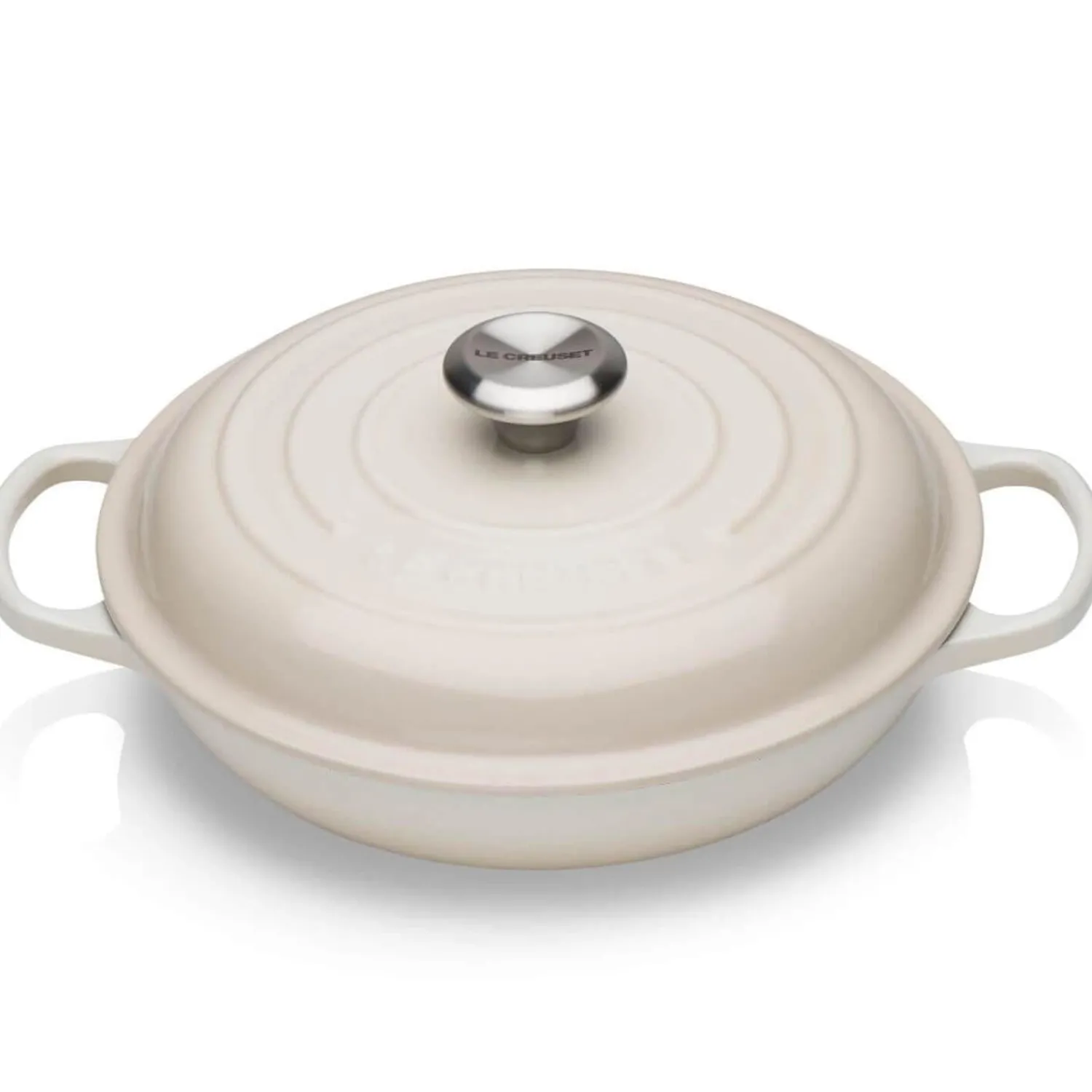 Le Creuset Signature Cast Iron 26cm Shallow Casserole - Meringue
