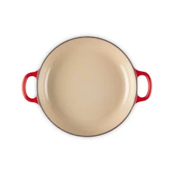 Le Creuset Signature Cast Iron 22cm Shallow Casserole - Cerise