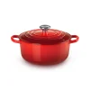 Le Creuset Signature Cast Iron 22cm Round Casserole - Cerise