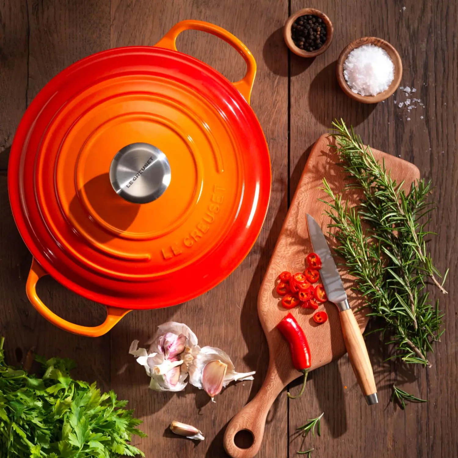Le Creuset Signature Cast Iron 22cm Round Casserole - Volcanic