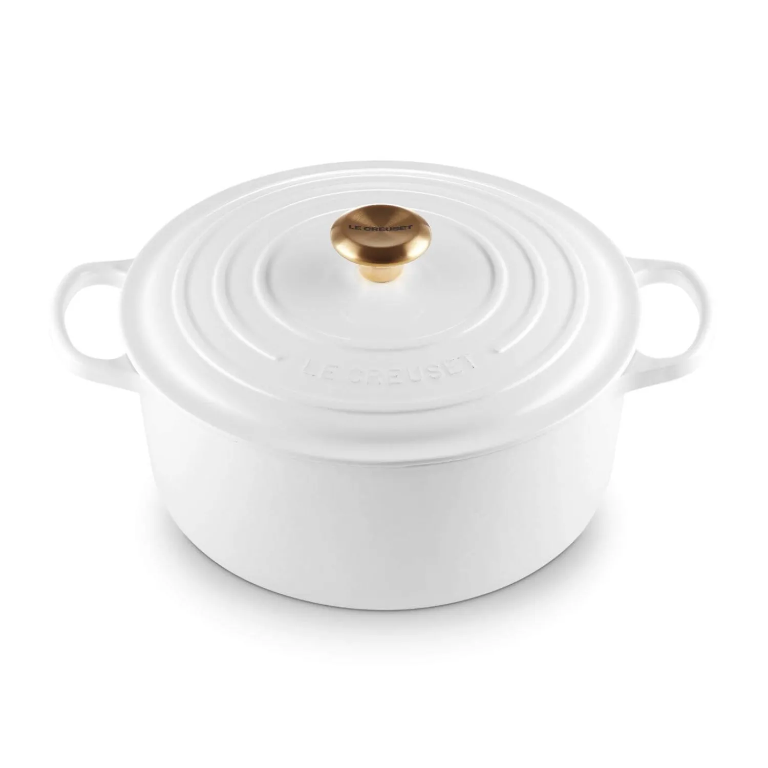 Le Creuset Signature Cast Iron 28cm Round Casserole - White
