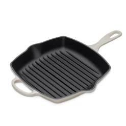 Le Creuset Signature Cast Iron 26cm Square Grillit - Meringue