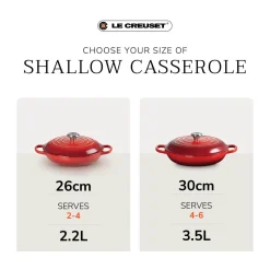 Le Creuset Signature Cast Iron 26cm Shallow Casserole - Sea Salt