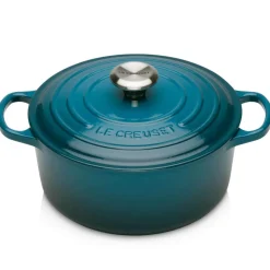 Le Creuset Signature Cast Iron 24cm Round Casserole - Deep Teal