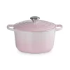Le Creuset Signature Cast Iron 24cm Deep Round Casserole - Shell Pink