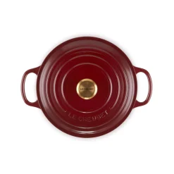 Le Creuset Signature Cast Iron 22cm Round Casserole - Garnet