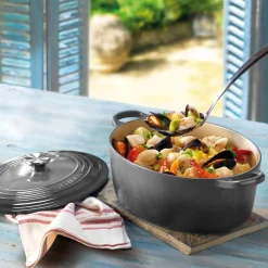 Le Creuset Signature Cast Iron 29cm Oval Casserole - Flint