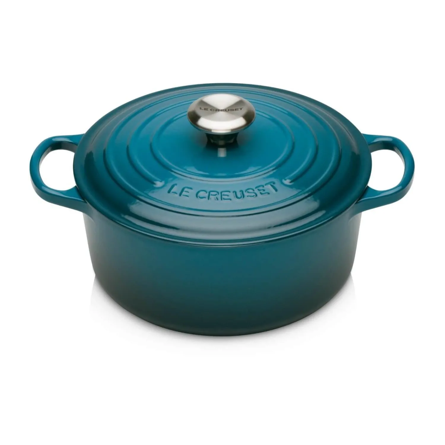 Le Creuset Signature Cast Iron 28cm Round Casserole - Deep Teal