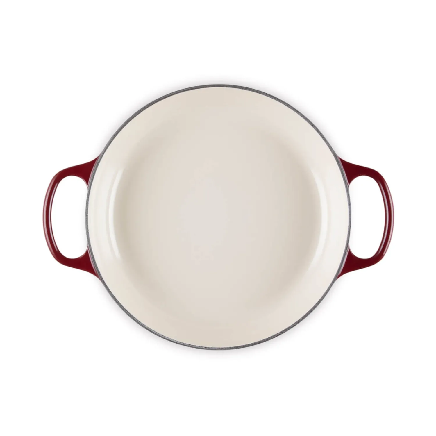 Le Creuset Signature Cast Iron 26cm Shallow Round Casserole - Garnet