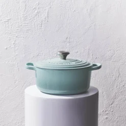 Le Creuset Signature 22cm Cast Iron Round Casserole - Sea Salt
