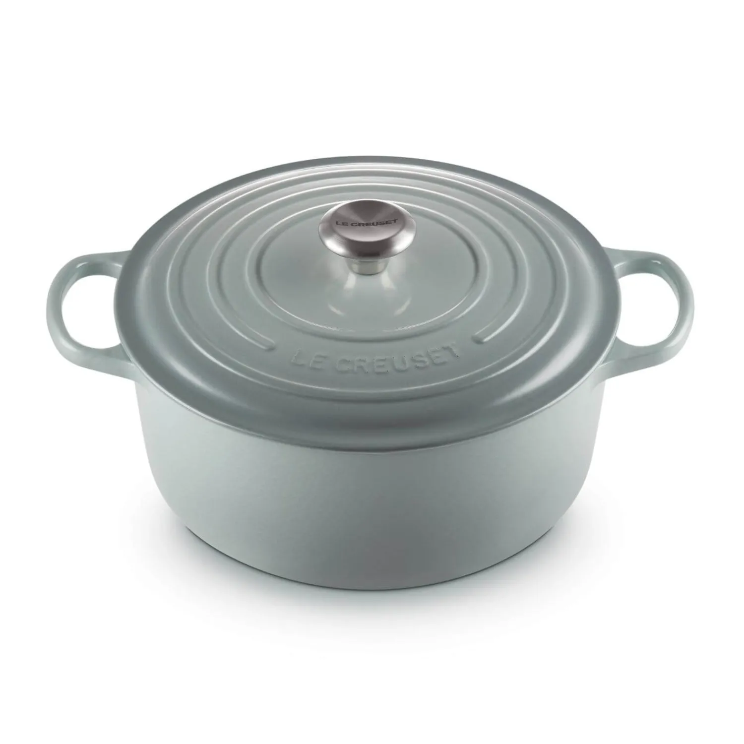 Le Creuset Signature 28cm Cast Iron Round Casserole - Sea Salt