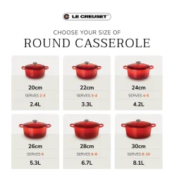 Le Creuset Signature 28cm Cast Iron Round Casserole - Sea Salt