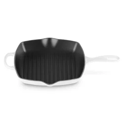 Le Creuset Signature 26cm Cast Iron Square Grillit - White