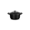 Le Creuset Signature 14cm Cast Iron Round Casserole - Satin Black