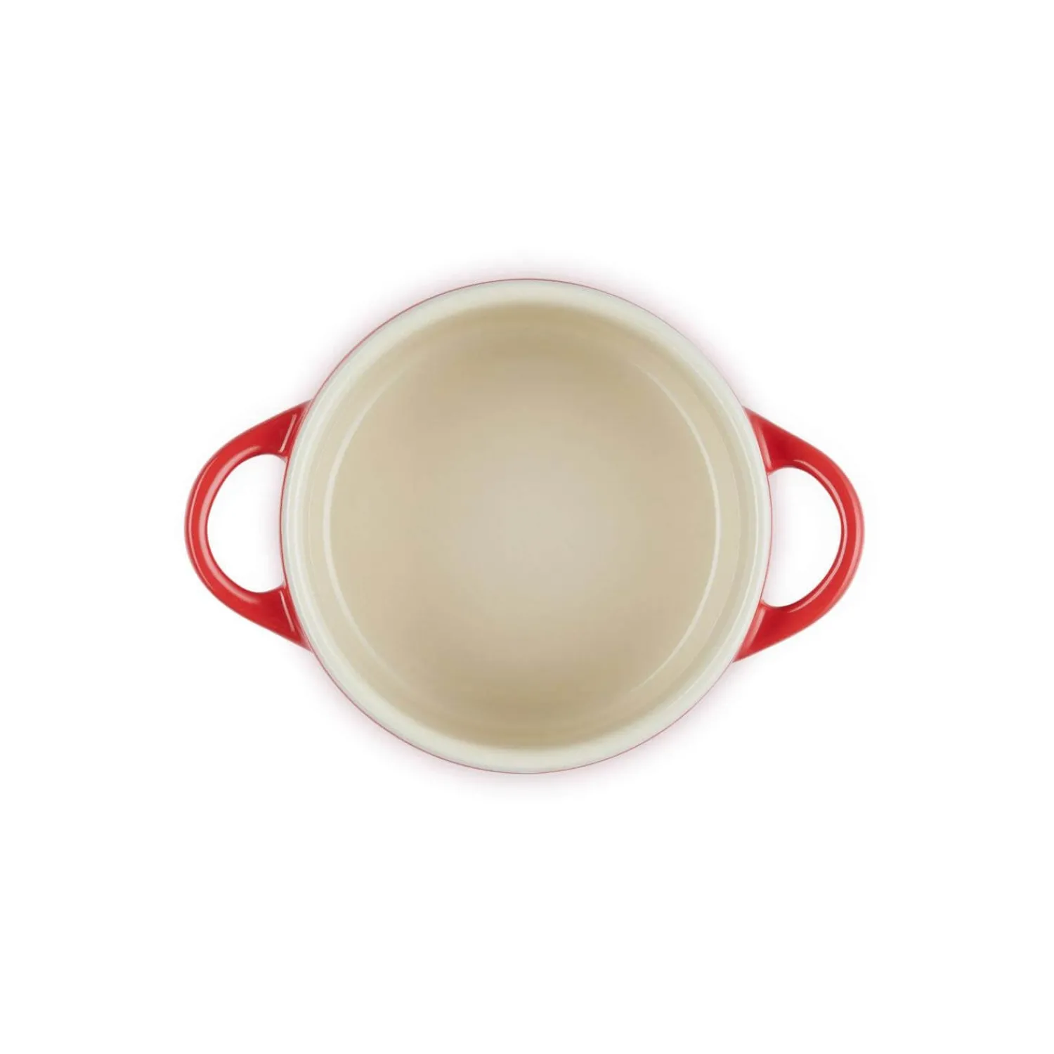 Le Creuset Stoneware Petite Casserole with Gold Heart Knob - Cerise