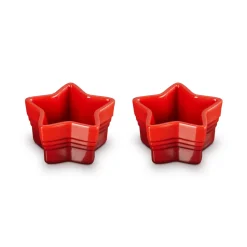 Le Creuset Stoneware Set of 2 Star Ramekins - Cerise