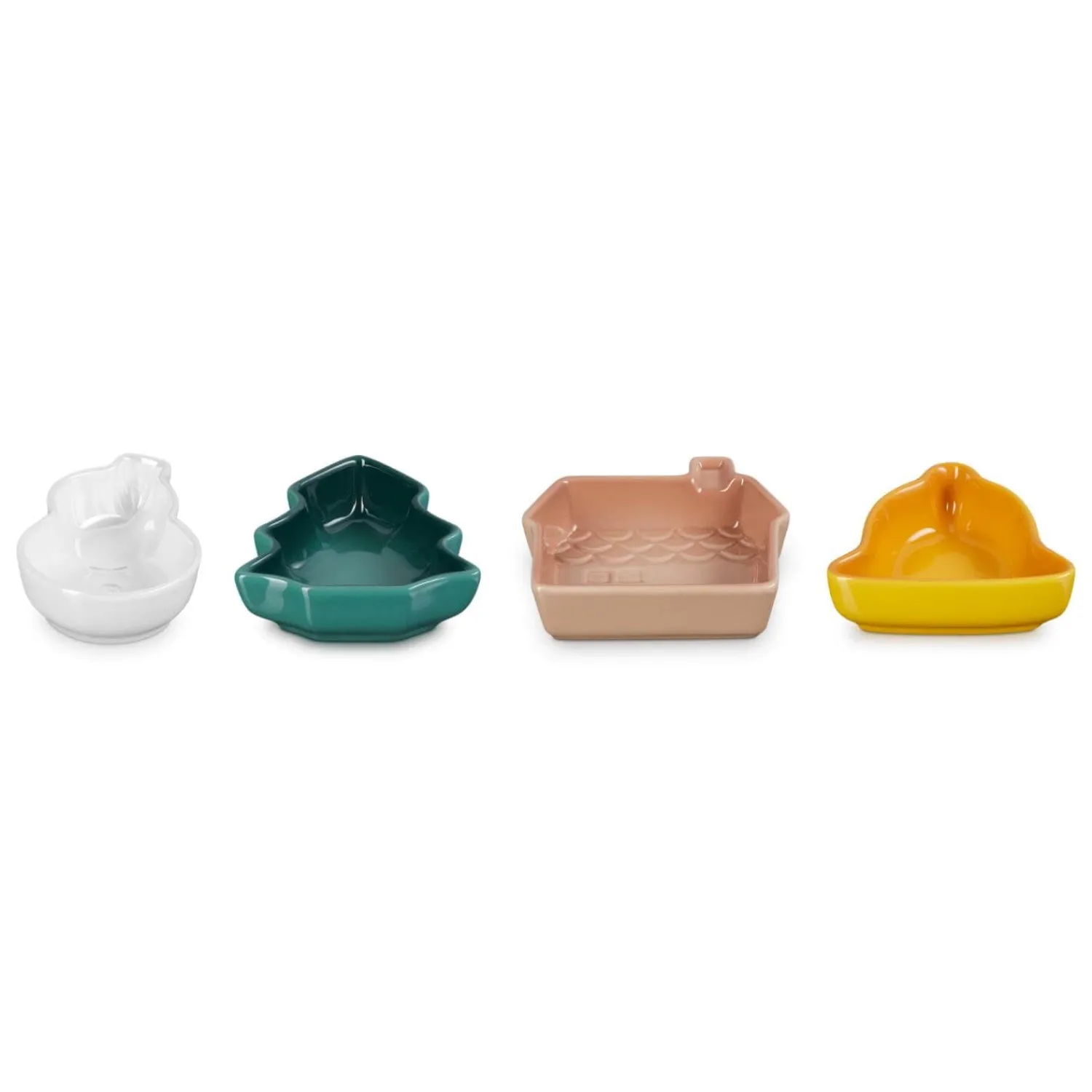 Le Creuset Stoneware Set of 4 Christmas Mini Dish Set