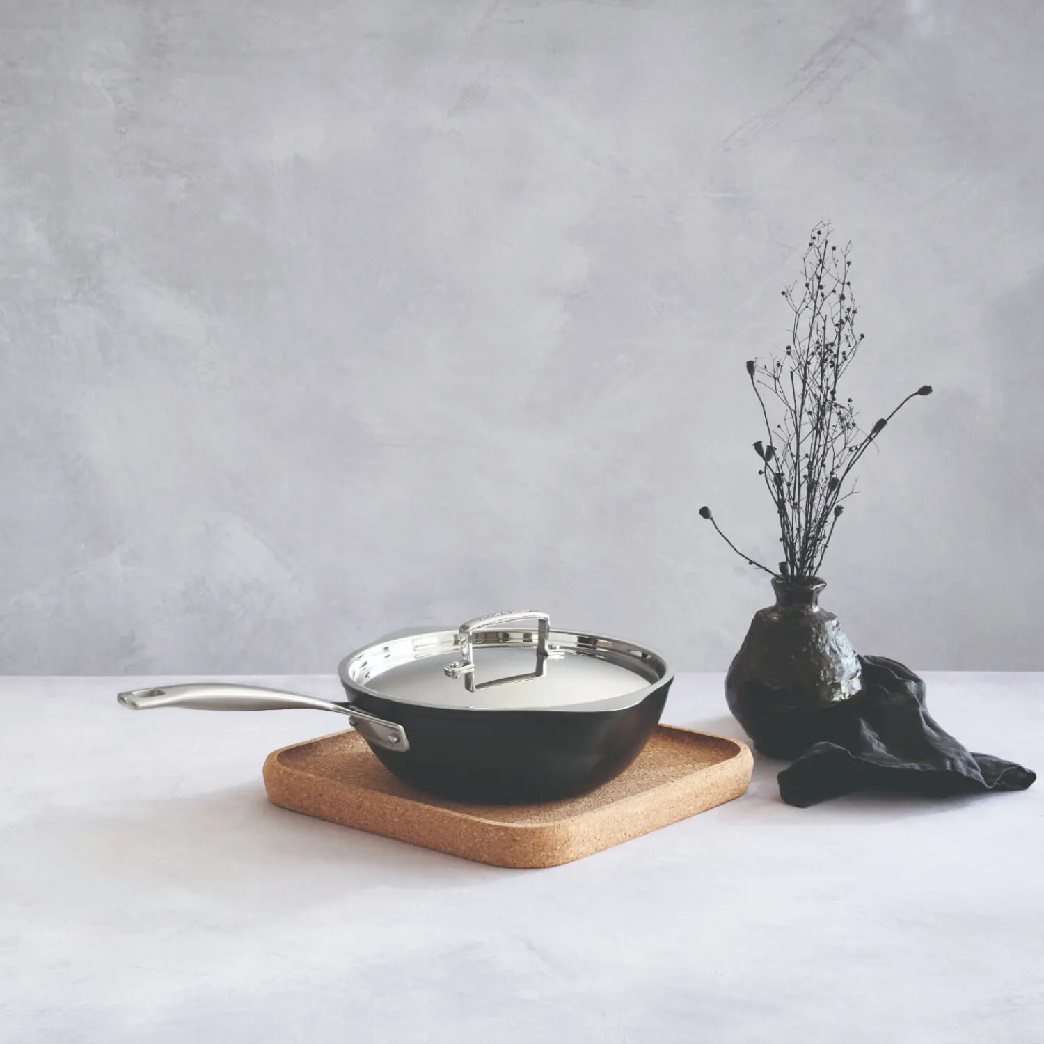 Le Creuset Toughened Non-Stick Chefs Pan with Pouring Spouts - 24cm