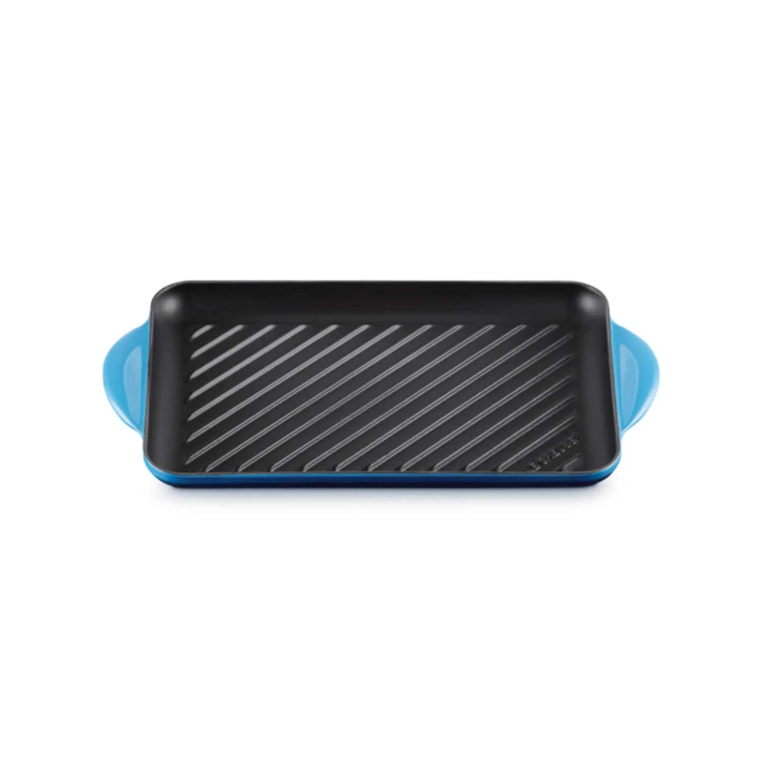 Le Creuset Traditional Cast Iron 32cm Rectangular Grill - Azure