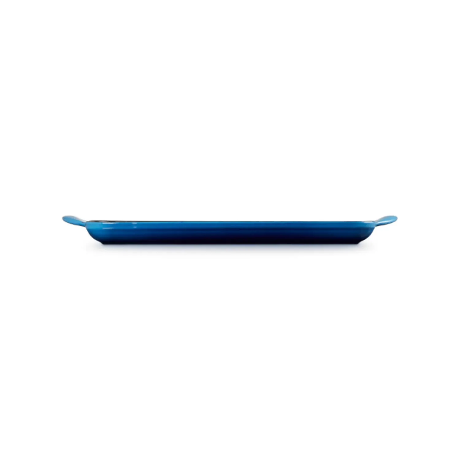 Le Creuset Traditional Cast Iron 32cm Rectangular Grill - Azure