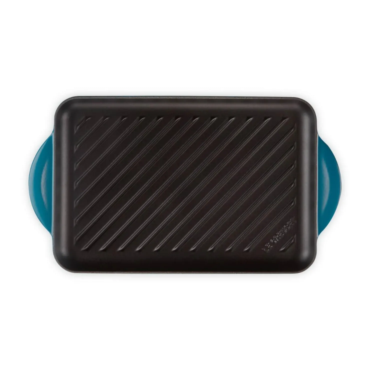 Le Creuset Traditional Cast Iron 32cm Rectangular Grill - Deep Teal