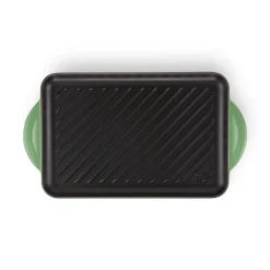 Le Creuset Traditional Cast Iron 32cm Rectangular Grill - Bamboo Green