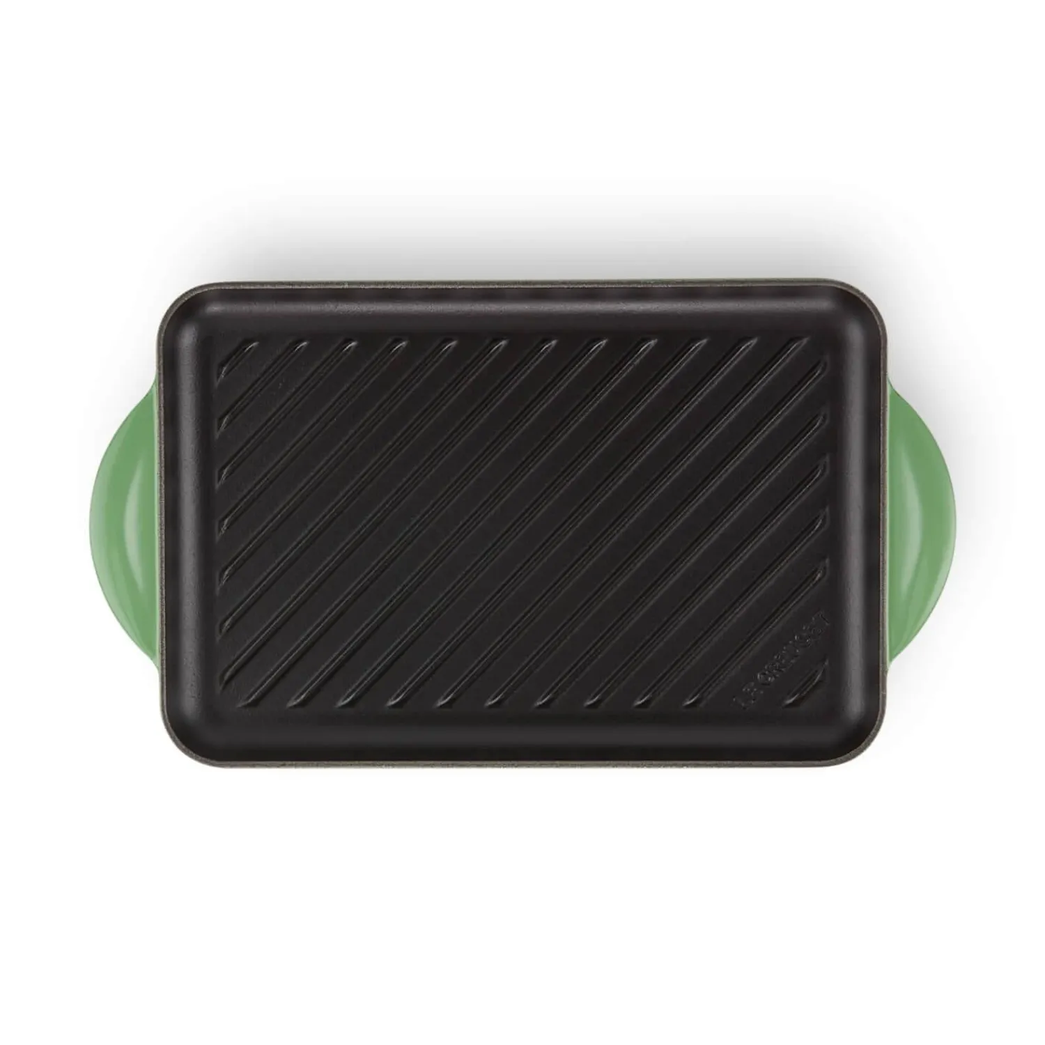 Le Creuset Traditional Cast Iron 32cm Rectangular Grill - Bamboo Green