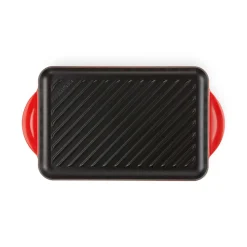 Le Creuset Traditional Cast Iron 32cm Rectangular Grill - Cerise