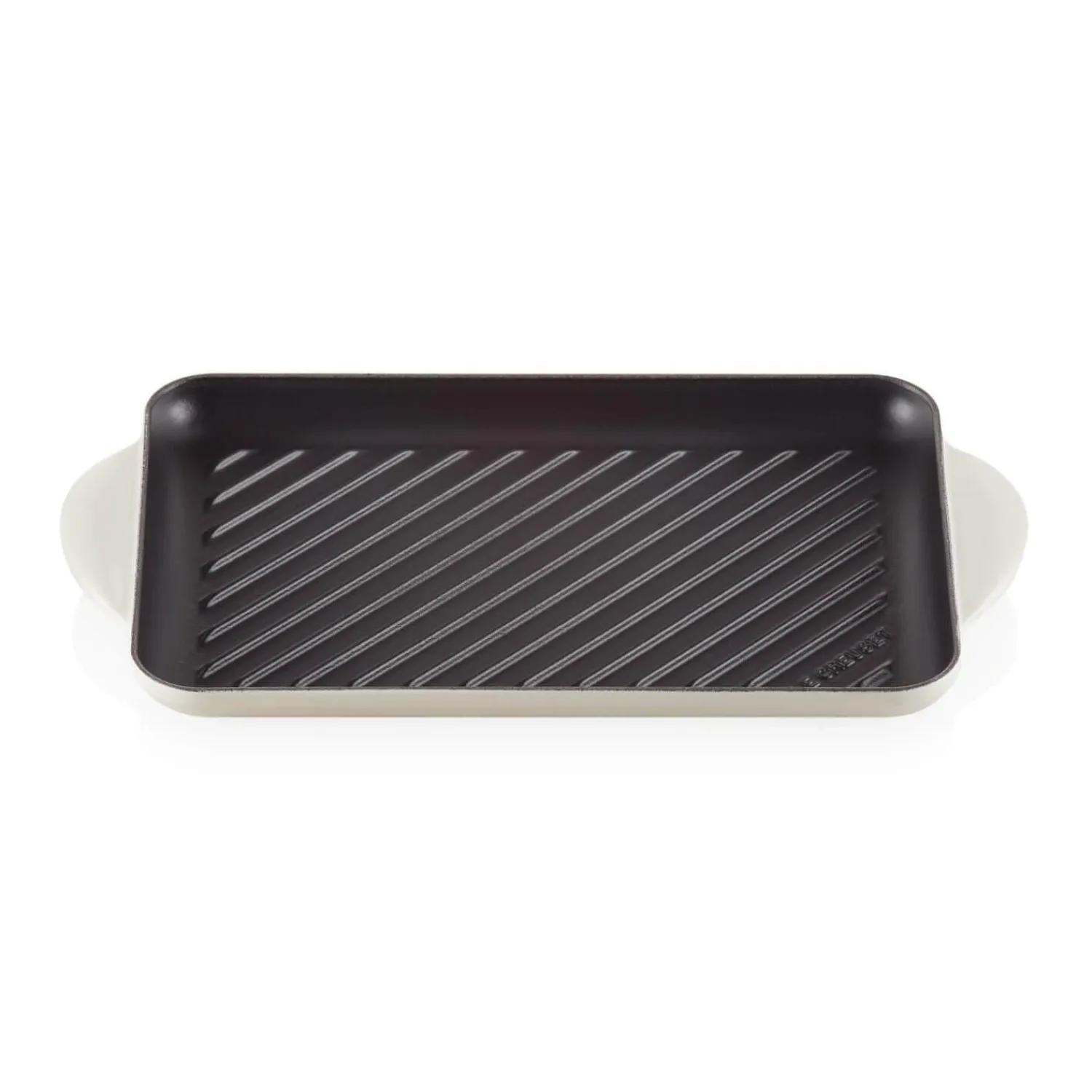 Le Creuset Traditional Cast Iron 32cm Rectangular Grill - Meringue