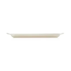 Le Creuset Traditional Cast Iron 32cm Rectangular Grill - Meringue