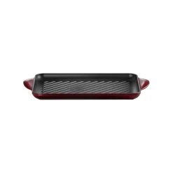 Le Creuset Traditional 32cm Cast Iron Rectangular Grill - Garnet