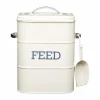 Living Nostalgia Feed Storage Tin - Cream