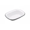 Living Nostalgia Oblong Enamel Pie Dish - 18cm