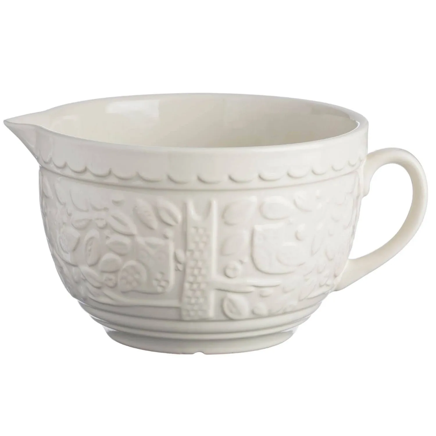 Mason Cash In The Forest 25cm Stoneware Batter Bowl - Cream, Owl