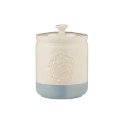 Mason Cash Stoneware Home To Roost 16cm x 11.5cm Storage Jar - Cream & Blue