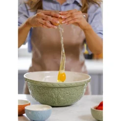 Mason Cash Stoneware Home To Roost S12 29cm Mixing Bowl - Green