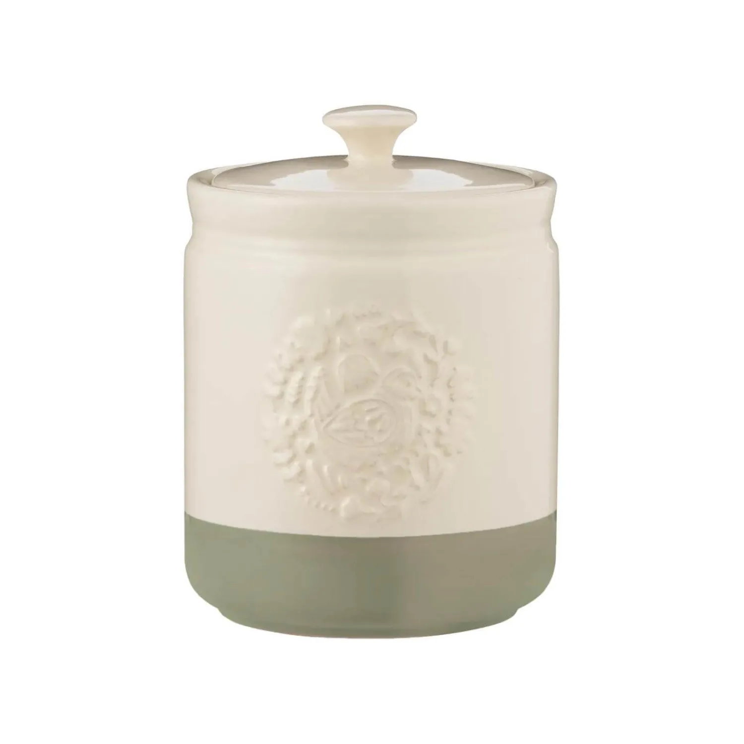 Mason Cash Stoneware Home To Roost 13cm x 19cm Large Storage Jar - Cream & Green