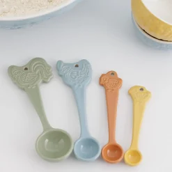 Mason Cash Stoneware Home To Roost Measuring Spoons - Set Of 4