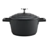 MasterClass Cast Aluminium 16cm Lightweight Round Casserole Dish - Black