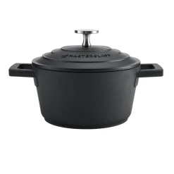 MasterClass Cast Aluminium 16cm Lightweight Round Casserole Dish - Black