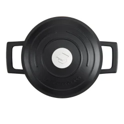 MasterClass Cast Aluminium 16cm Lightweight Round Casserole Dish - Black
