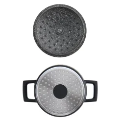 MasterClass Cast Aluminium 16cm Lightweight Round Casserole Dish - Black