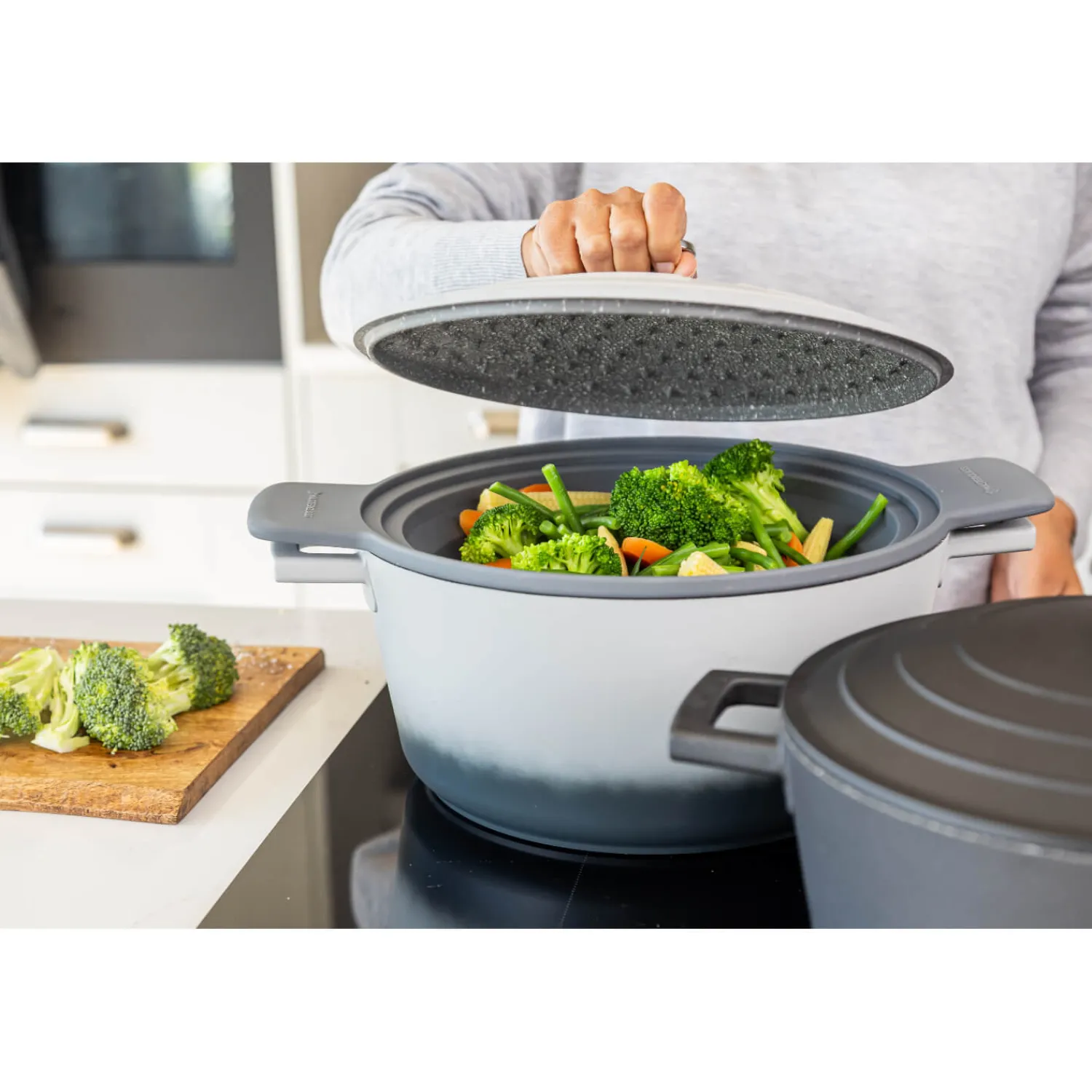 MasterClass 2-in-1 Collapsible Silicone Steam & Strain Colander