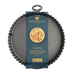 MasterClass Loose Base Round Fluted Quiche Tin - 23cm